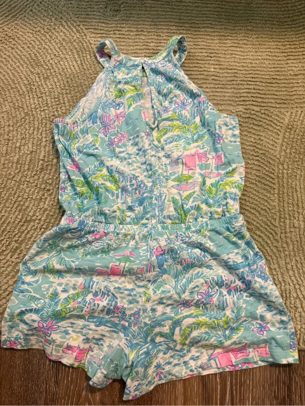 Lilly Pulitzer Mini Pearl Romper Girls Sz 8 What A Lovely Place